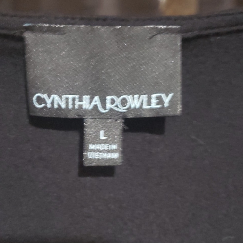 Cynthia Rowley black sleeveless sequin top SZ L - Picture 2 of 4